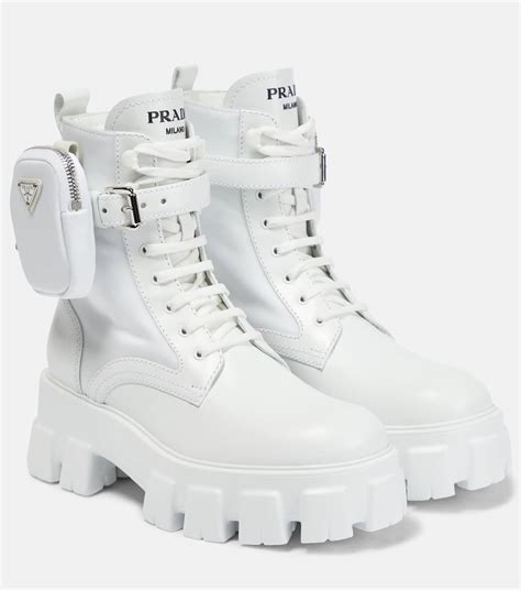 prada monolith white boots|prada monolith boots sale.